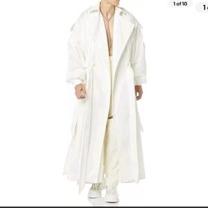 Maison Blanche All Gender Size 4 Long Sleeve Trench Coat Ivory